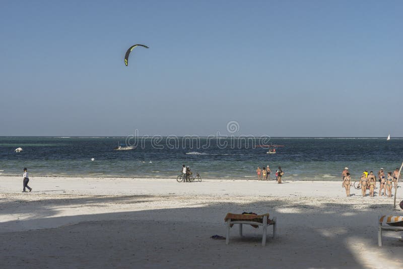 Place on tropical beach in Kiwenga Village next to the Kiwenga Beach resort on Zanzibar Island. Tanzania , Africa. Place on tropical beach in Kiwenga Village next to the Kiwenga Beach resort on Zanzibar Island. Tanzania , Africa.