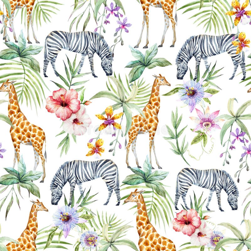 Tropisch het wildpatroon stock illustratie Tropisch het wildpatroon stock illustratie