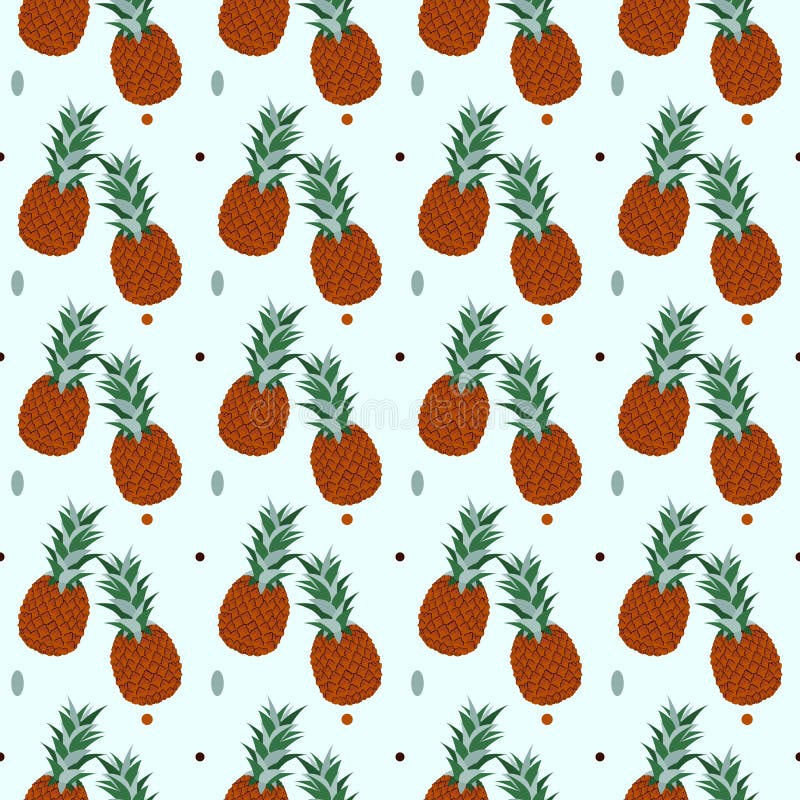 Tropische Ananassenachtergrond - Ananas Naadloos Patroon - in vector royalty-vrije illustratie Tropische Ananassenachtergrond - Ananas Naadloos Patroon - in vector royalty-vrije illustratie