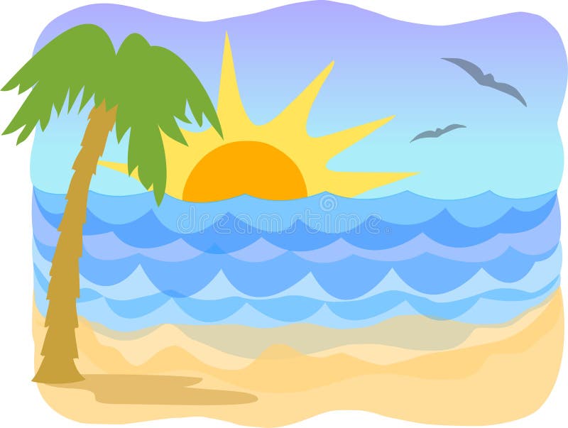 Tropische beach/ai stock illustratie Tropische beach/ai stock illustratie