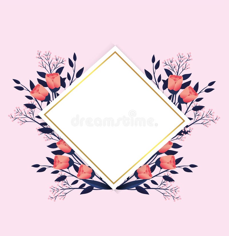 Tropische Blumenanlagen mit Diamantaufkleber stock abbildung Tropische Blumenanlagen mit Diamantaufkleber stock abbildung