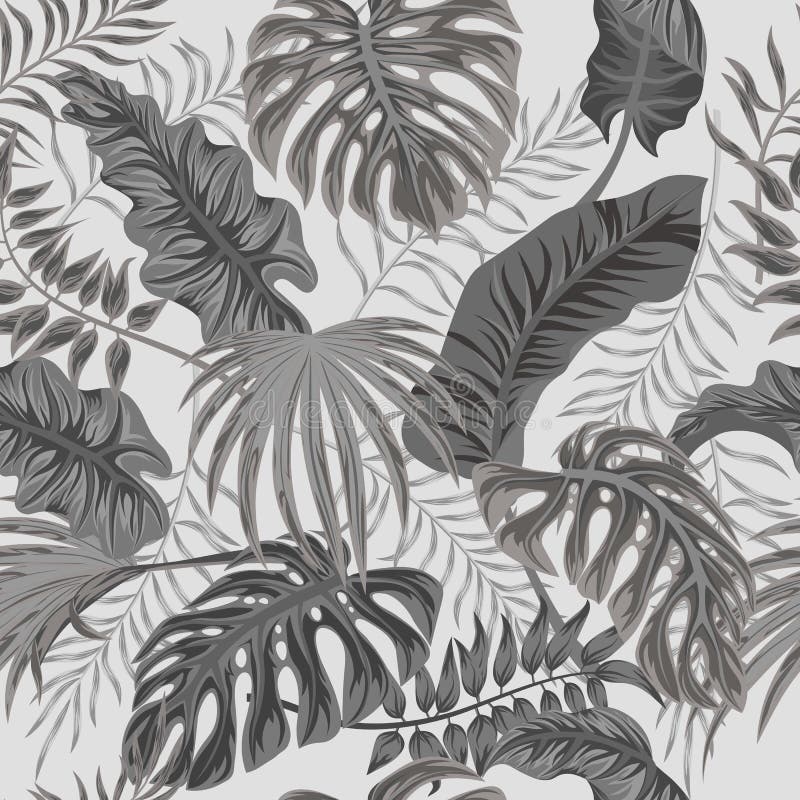 Tropische palmbladeren, jungle-bladeren naadloze vectorbloemvormige achtergrond
