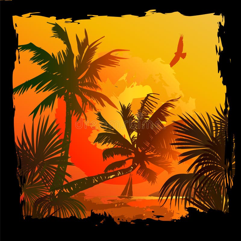 Tropische vector als achtergrond stock illustratie Tropische vector als achtergrond stock illustratie
