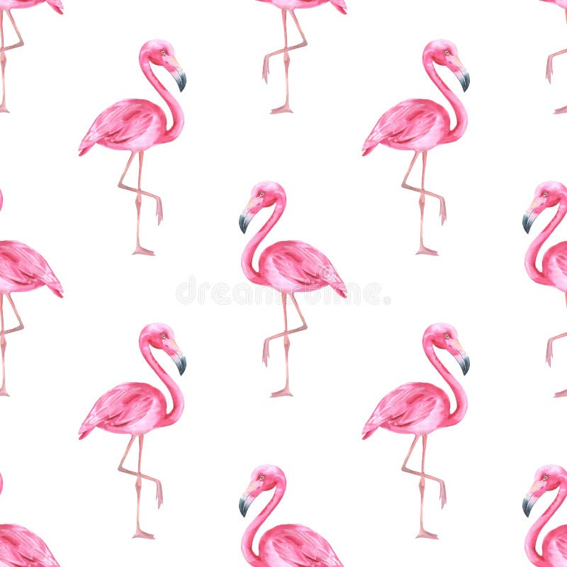 Flamingo Nahtloses Muster Rosa Flamingos Exotischer Vogel Sommer Tropischer Schal Isolierter Fliesenhintergrund Kinder Teenager Männer Frauen Druck Staub Gesichtsmaske Mit Filter