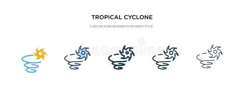 Tropisches Cyclone-Symbol in einer anderen Art der Vektorgrafik zwei farbige und schwarze tropische Cyclone-Vektor-Icons, die in vektor abbildung Tropisches Cyclone-Symbol in einer anderen Art der Vektorgrafik zwei farbige und schwarze tropische Cyclone-Vektor-Icons, die in vektor abbildung