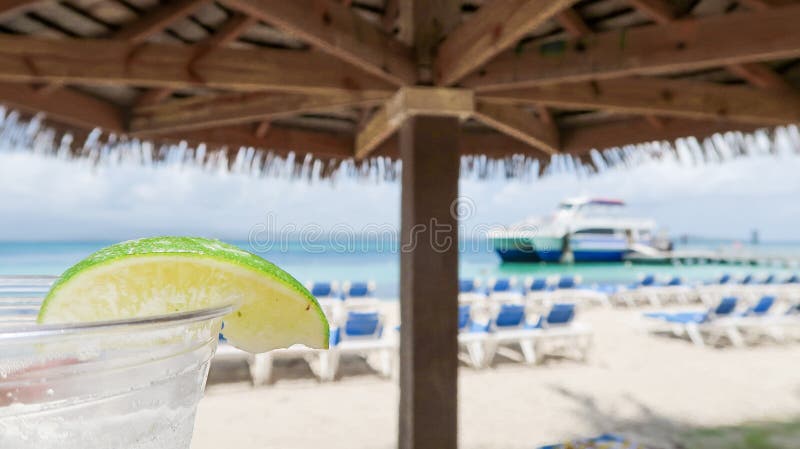Tropisk drink på en östrand fotografering för bildbyråer Tropisk drink på en östrand fotografering för bildbyråer