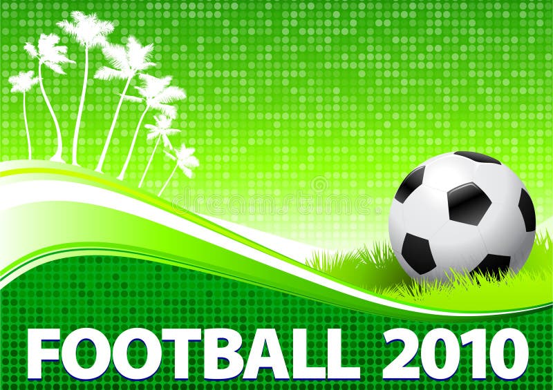 tropisk fotboll 2010 för om för bakgrundsbollgreen royaltyfri illustrationer tropisk fotboll 2010 för om för bakgrundsbollgreen royaltyfri illustrationer