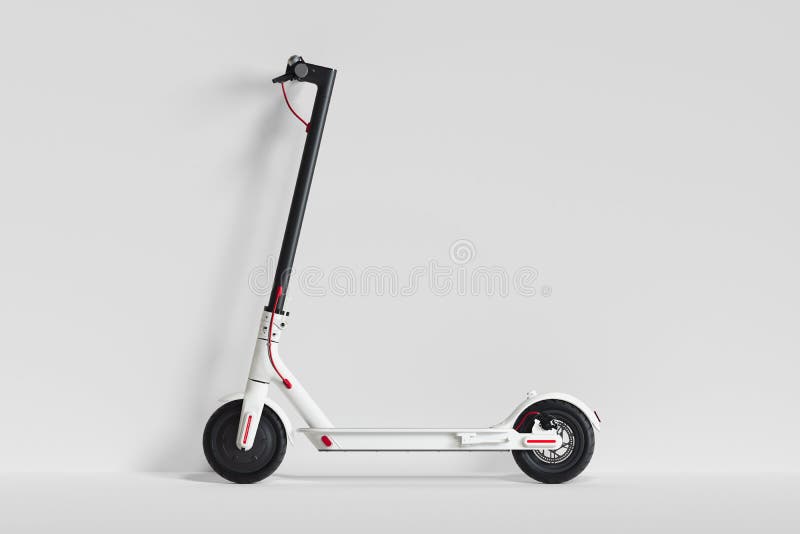 Electric scooter on white background. eco alternative transport concept. 3d rendering. Electric scooter on white background. eco alternative transport concept. 3d rendering