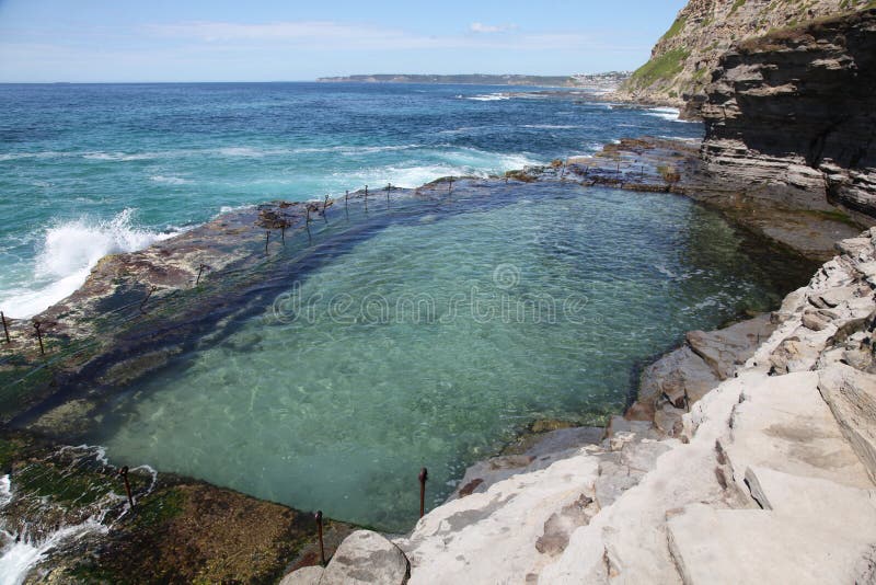 Trou de charriot - Newcastle Australie photographie stock Trou de charriot - Newcastle Australie photographie stock