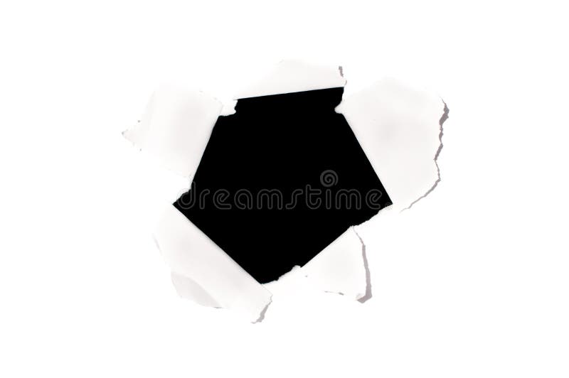 Trou noir sur le livre blanc photographie stock Trou noir sur le livre blanc photographie stock