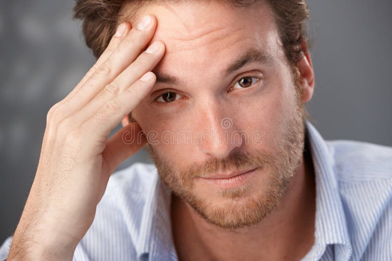 Troubled man portrait royalty free stock images Troubled man portrait royalty free stock images
