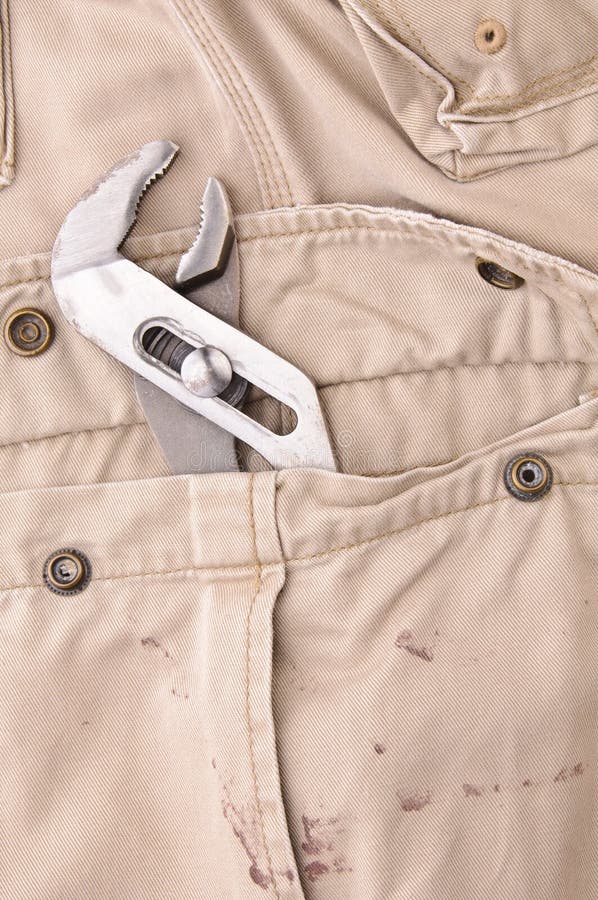 Pocket Knife in Jeans Pocket Stock Image Image of fabric, detail 643899