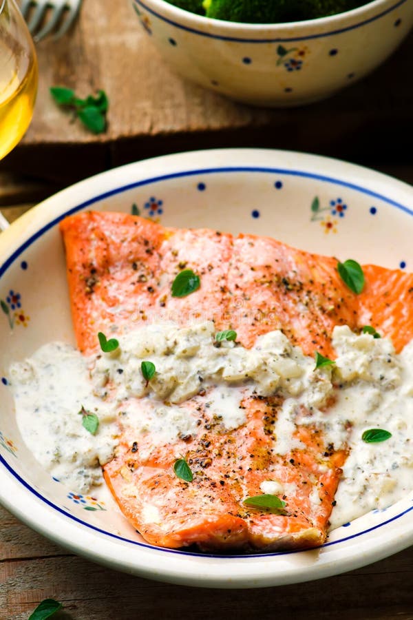 Trout Fillet Stewed with Sauce . Stock Photo Image of fish, meal