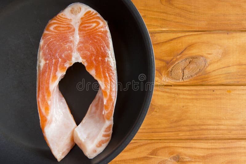 Trout fillets in the pan stock image. Image of nutrition 51186619