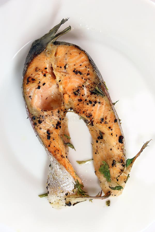 Trout steak stock image. Image of closeup, gourmet, ready 36889401
