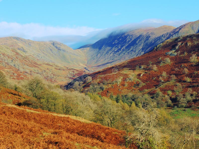 The Troutbeck Valley. stock image. Image of lake, landscape 46795111