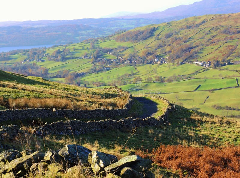 The Troutbeck Valley. stock image. Image of travel, quiet 46795257