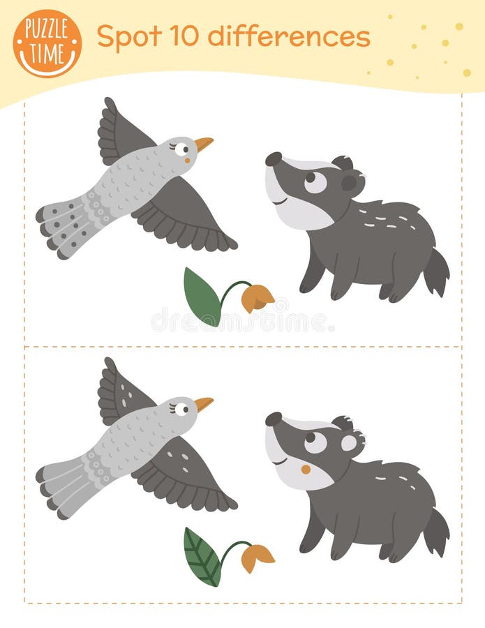 Jeu de trouver les différences pour enfants illustration libre de droits