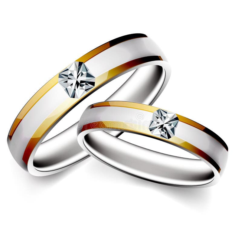 Illustration of wedding ring on white background. Illustration of wedding ring on white background