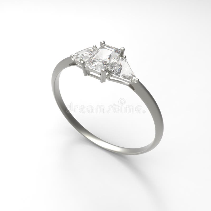 Trouwring met diamant het 3d teruggeven stock illustratie Trouwring met diamant het 3d teruggeven stock illustratie