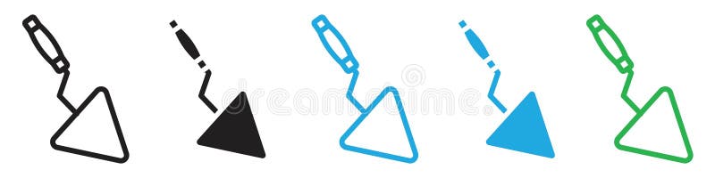 Trowel icon featuring a construction tool, suitable for building projects, masonry work, and DIY tutorials stock illustration