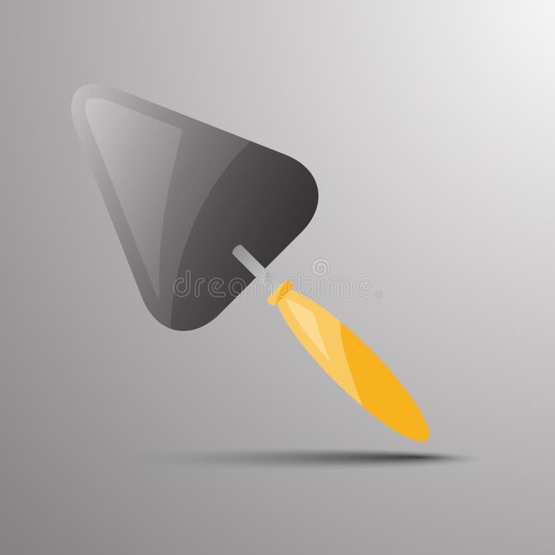 Trowel icon, flat design stock vector. Illustration of element 44692461
