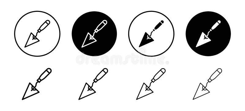 Trowel icon illustrating construction and masonry tools, suitable for building and home improvement projects royalty free illustration