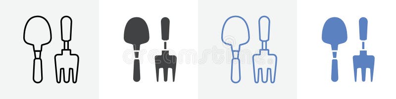 Trowel icon vector set use for web royalty free illustration