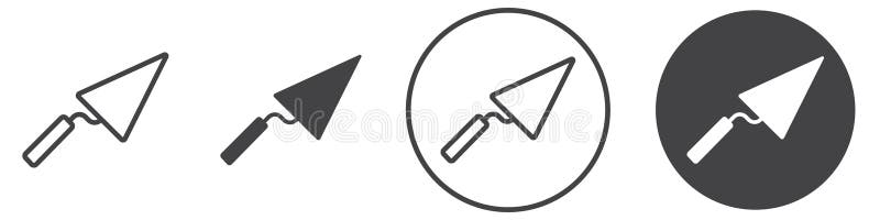 Trowel icon thin line illustration stock illustration