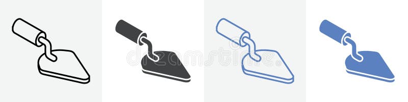 Trowel icon vector set use for web royalty free illustration