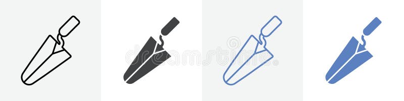 Trowel icon vector set use for web royalty free illustration