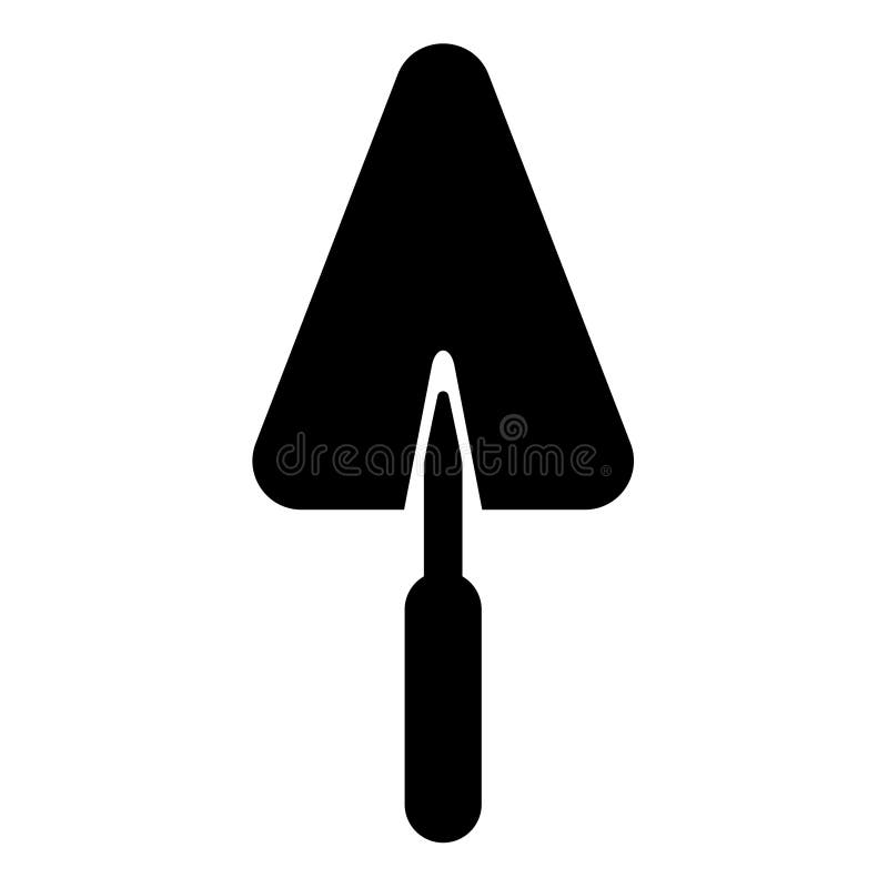 Trowel Stucco Trowels Icon Black Color Vector Illustration Image Flat