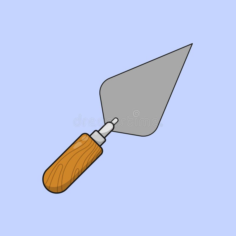 Trowel Tool Illustration Vector Construction Trowel Tool Icon Stock