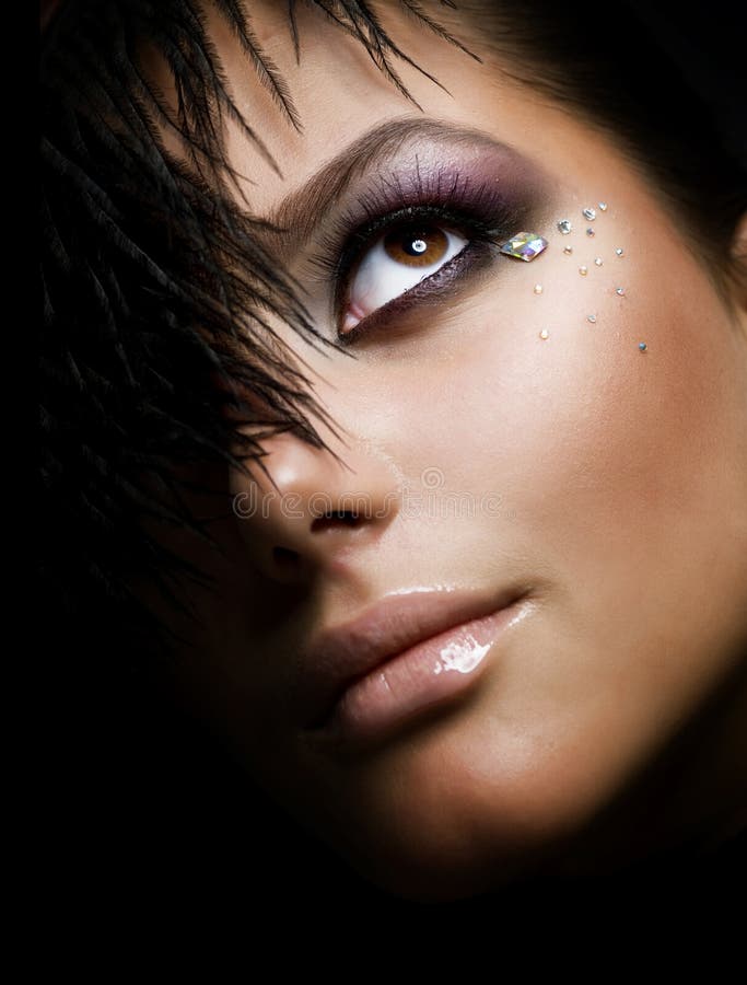 Trucco creativo immagini stock libere da diritti Trucco creativo immagini stock libere da diritti
