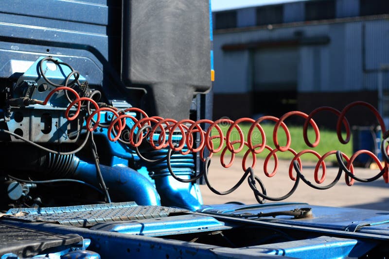 Truck air hose stock image. Image of industries, blue 4747755