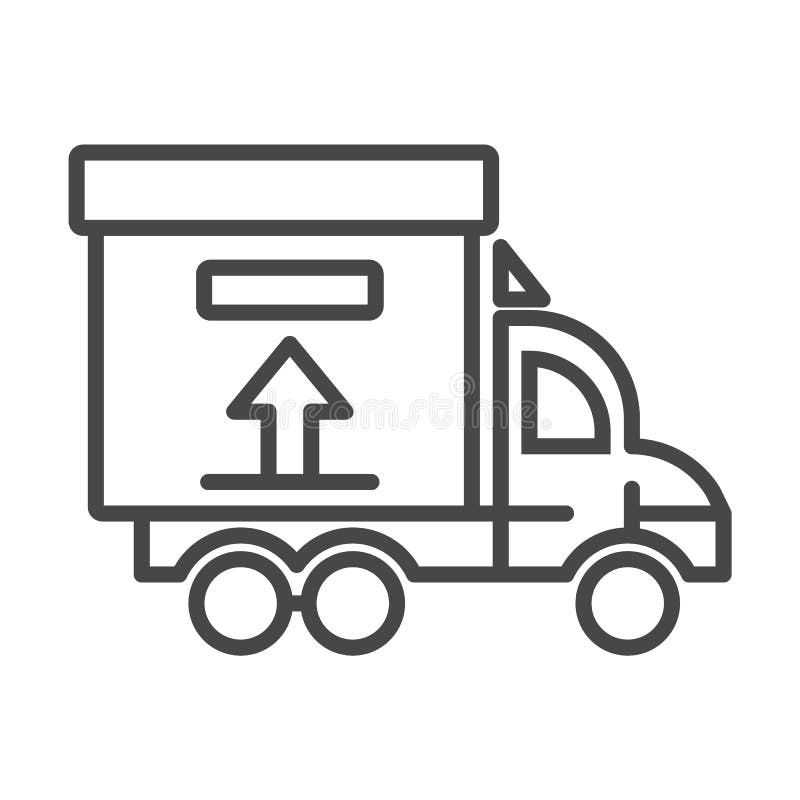 Truck Delivery Box Icon, Outline Style Stock Vector Illustration of auto, icon 127688043