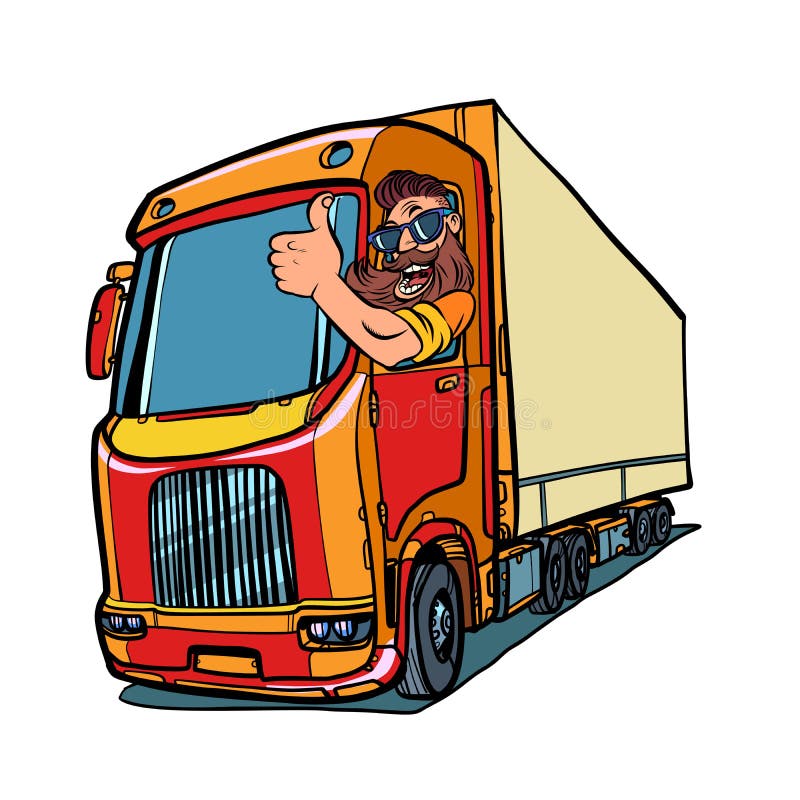 Cartoon Truck Driver Stock Illustrations – 2,213 Cartoon Truck ...