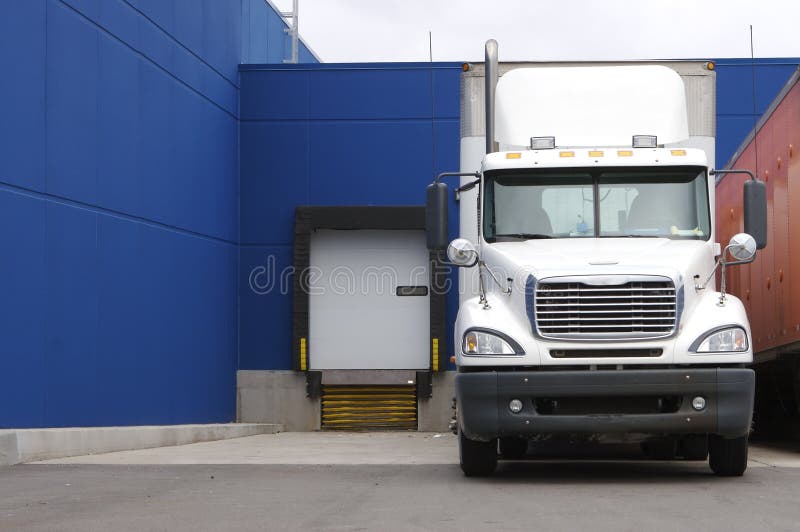 Truck at Loading Dock stock image