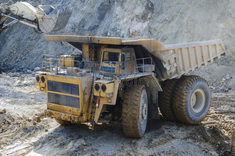 Truck in open pit mine stock image. Image of industrial 72763851