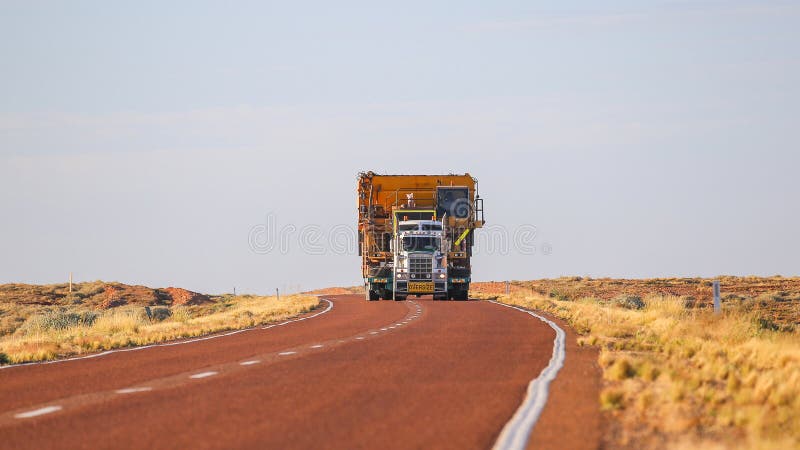 Truck Oversize load carries oversized cargo royalty free stock photography