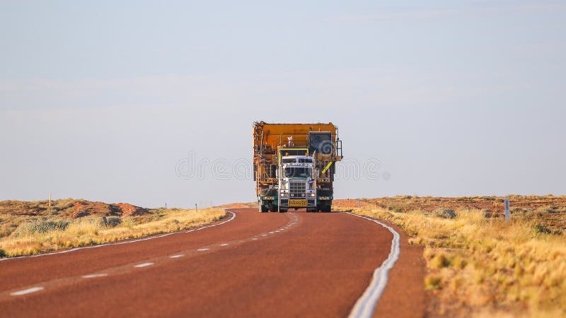 Truck Oversize load carries oversized cargo