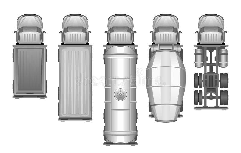 Truck set vector illustration Truck set vector illustration