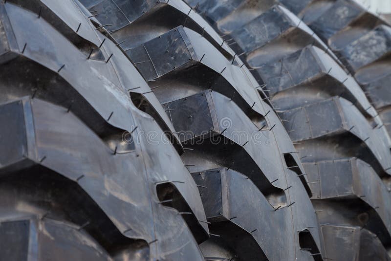 Truck tire stack background