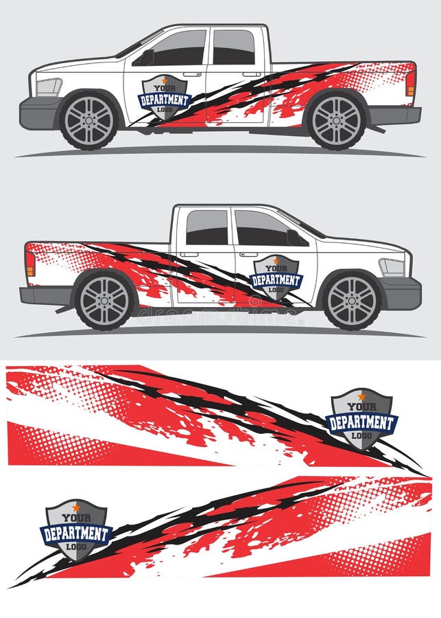 Truck and vehicle decal Graphic design stock illustration Truck and vehicle decal Graphic design stock illustration