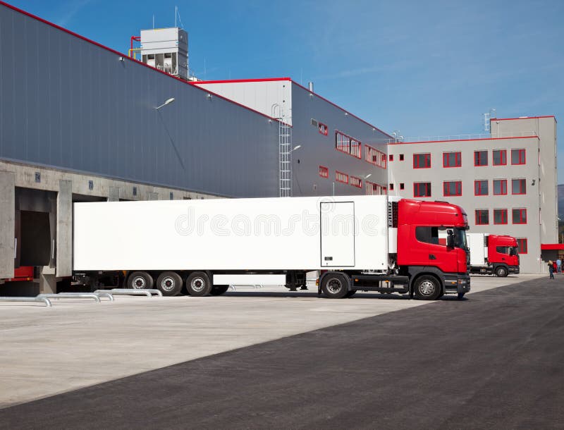 Truck warehouse logistic stock image. Image of goods 11588955