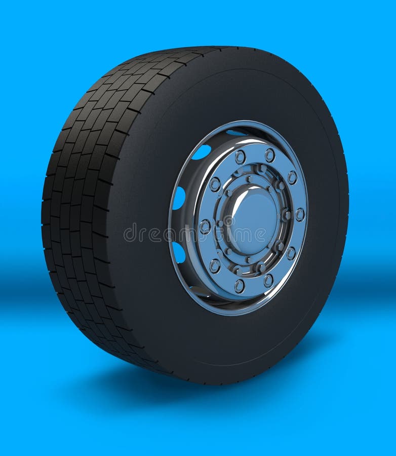 Truck wheel stock illustration. Illustration of commercial 8708455