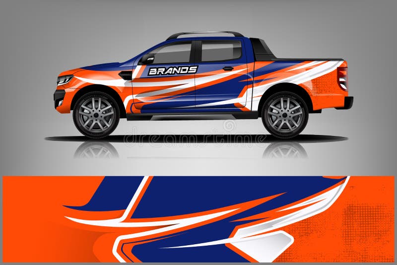 Double Cabin Trailer or pickup car truck with speed or move image graphic  icon logo design abstract concept vector stock. Can be used as a symbol  related to transportation or automotive 20683428