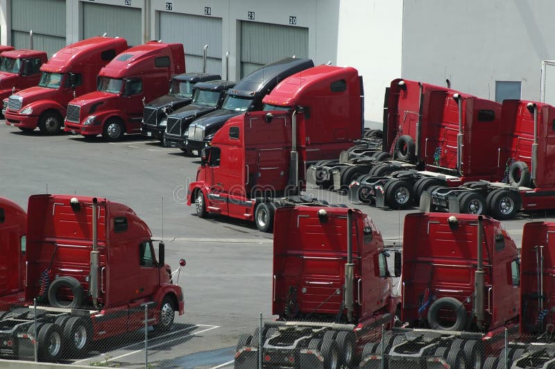 Truck Yard stock photo. Image of equipment, heavy, competition 697434