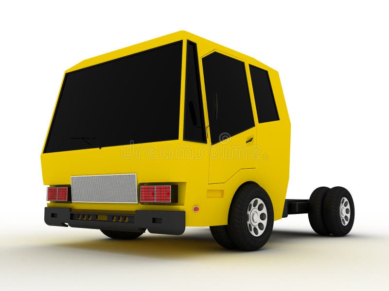 Truck with a yellow roof and black glass â„–3