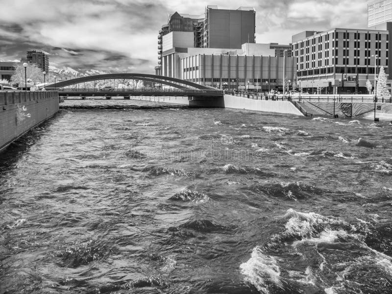 Truckee River in Downtown Reno, Nevada Stock Image Image of reno